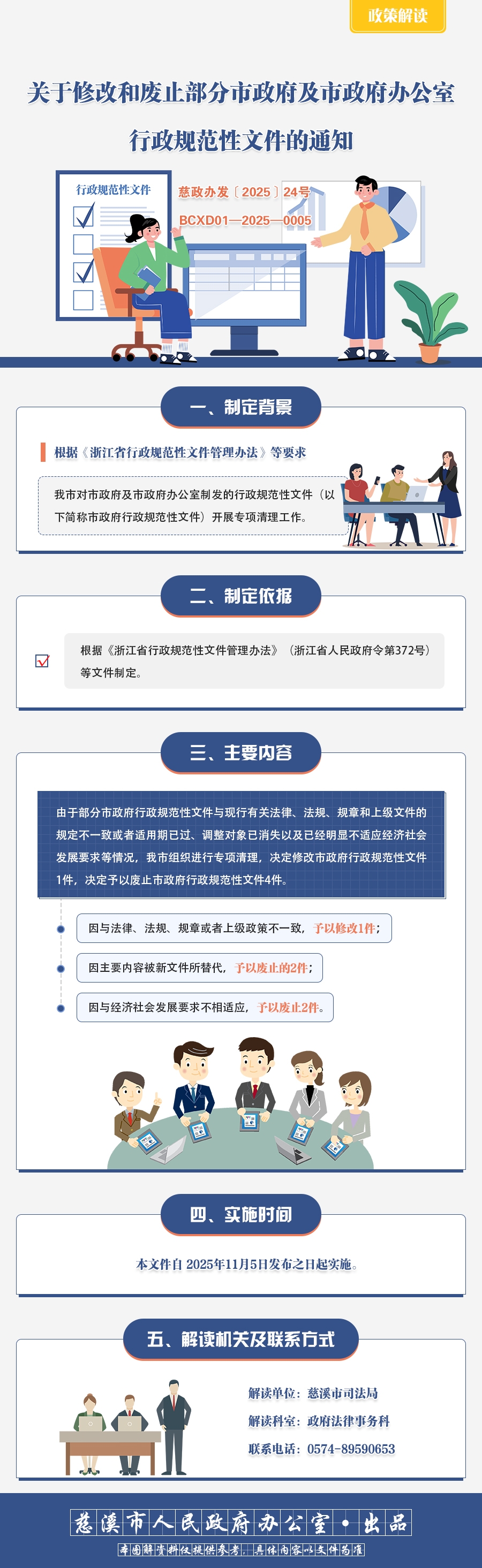 慈溪市人民政府辦公室關于修改和廢止部分市政府及市政府辦公室行政規范性文件的通知.jpg
